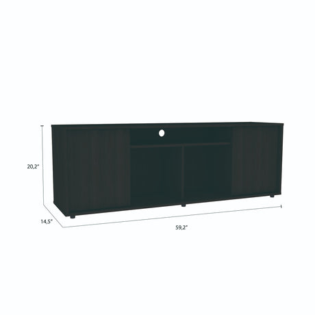 Rack de TV Prana Wengue 150.4x51.5cm Para TV hasta 65 Pulgadas - Muebles de TV | Bylmo