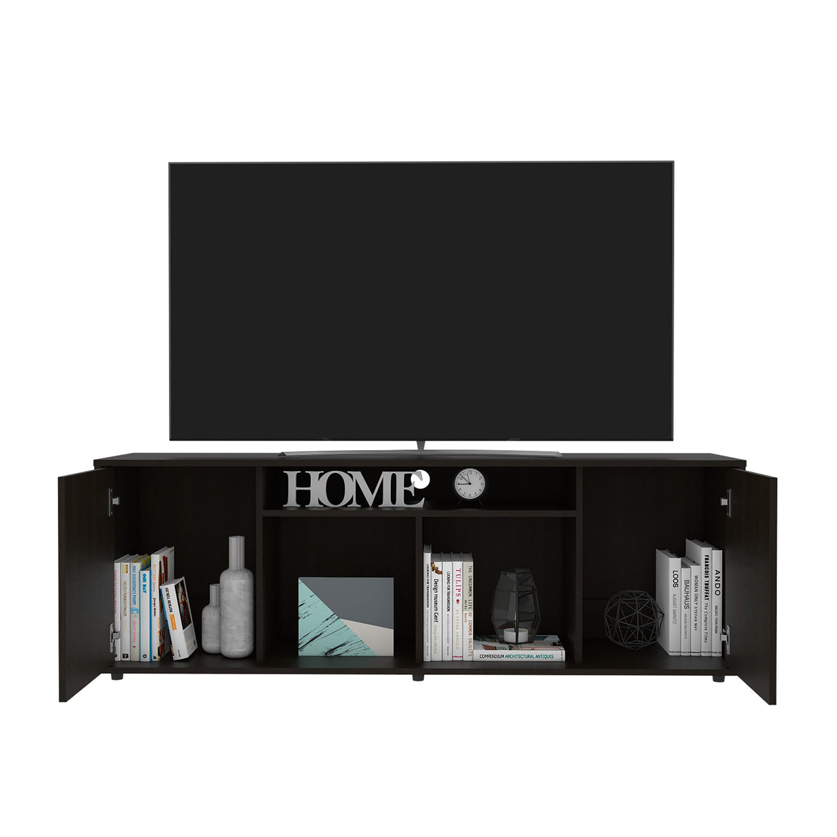 Rack de TV Prana Wengue 150.4x51.5cm Para TV hasta 65 Pulgadas - Muebles de TV | Bylmo