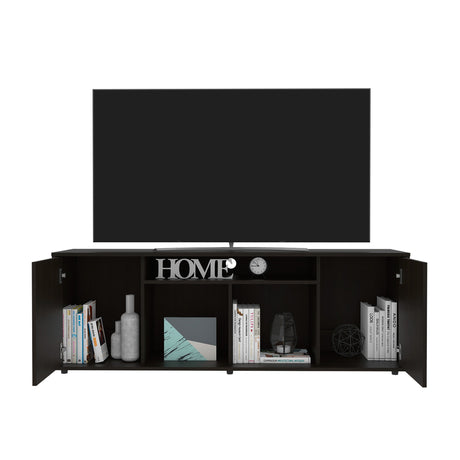 Rack de TV Prana Wengue 150.4x51.5cm Para TV hasta 65 Pulgadas - Muebles de TV | Bylmo