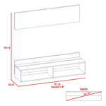 Panel De Tv Ravena Miel 137.7x134.6cm Para Tv Hasta 60 Pulgadas