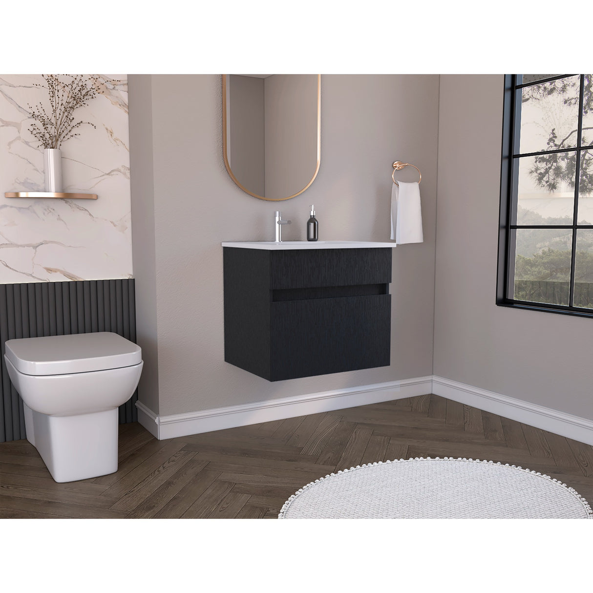 Mueble para Lavamanos Aydin Wengue 59.1x52cm Sin Lavamanos - Muebles para Lavamanos | Bylmo