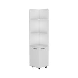 Mueble para Baño Esquinero Malibu Blanco 37.5x158 cm con Entrepaños - Muebles para Baño | Bylmo