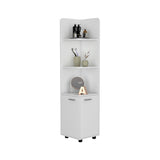 Mueble para Baño Esquinero Malibu Blanco 37.5x158 cm con Entrepaños - Muebles para Baño | Bylmo