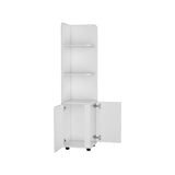 Mueble para Baño Esquinero Malibu Blanco 37.5x158 cm con Entrepaños - Muebles para Baño | Bylmo