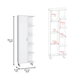 Armario de Baño Crovie Blanco 53.2x160cm con Entrepaños - Muebles para Baño | Bylmo