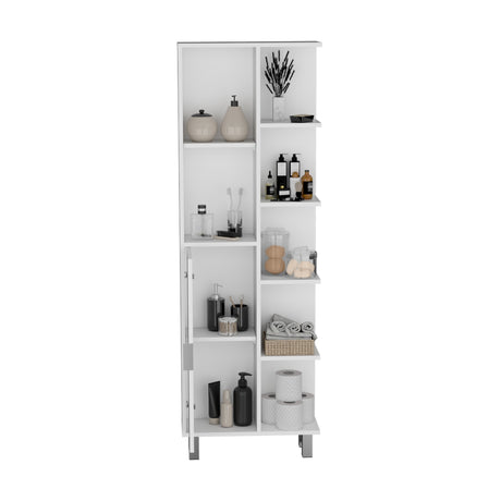 Armario de Baño Tain Blanco 53.2x160cm con Entrepaños - Muebles para Baño | Bylmo