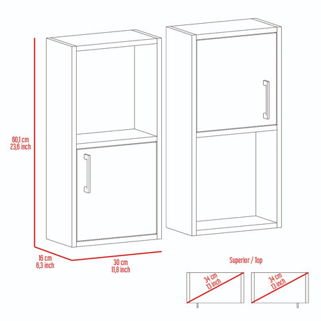 Estanteria para Baño Bath Blanco 30x60.1cm sin Cajones y con Dos Entrepaños - OTROS MUEBLES PARA BANHO | Bylmo