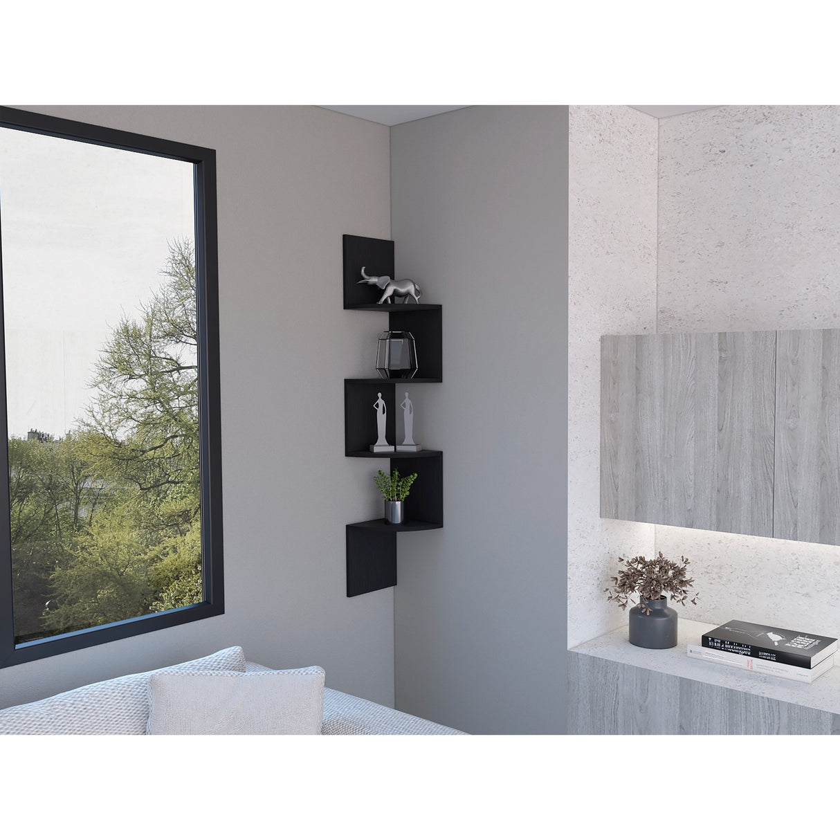 Repisa Rosset Wengue 25x131cm De Cuatro Niveles - Repisas y Percheros | Bylmo