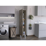 Organizador de Aseo Laska Cemento 40x180cm con Una Puerta - Muebles de Aseo y Ropas | Bylmo