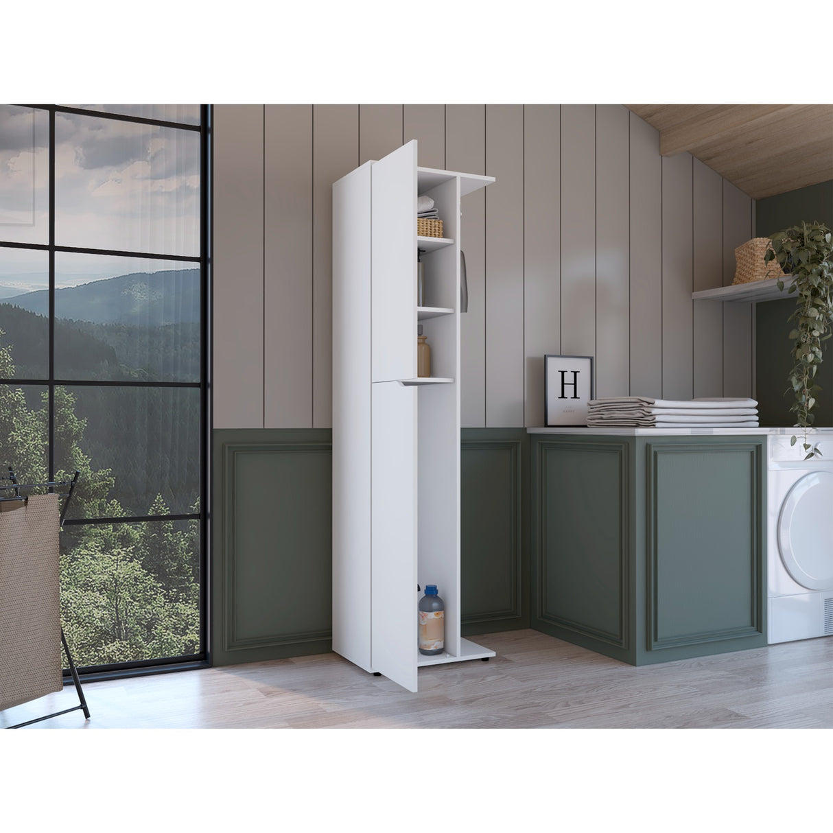 Organizador de Aseo Austin Blanco 51.2x181.2cm con Dos Puertas - Muebles de Aseo y Ropas | Bylmo