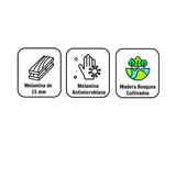 Tocador Marcoma Blanco 76x80cm con Puff Multicolor - Tocadores | Bylmo