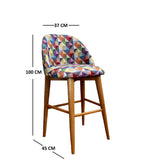 Set x 2 Sillas de Bar Abarra Multicolor 100x45cm con Espaldar - Sillas y Butacos | Bylmo