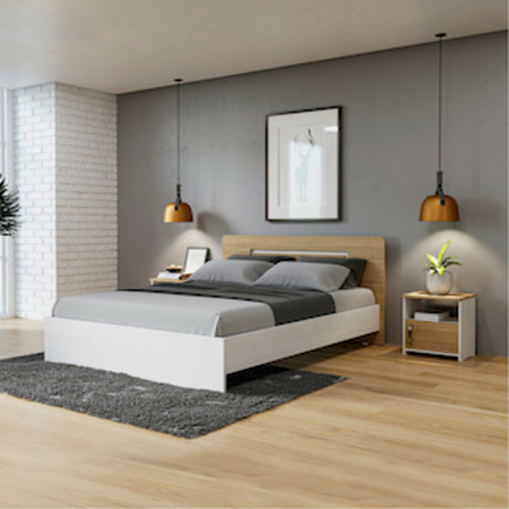 Combo Cama y Mesas de Noche Double Life Duna 151x81.2cm para Cama Doble 140x190cm - CAMAS | Bylmo