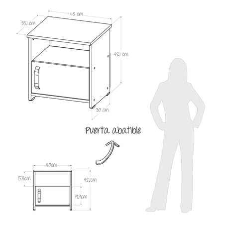 Combo Cama y Mesas de Noche Double Life Duna 151x81.2cm para Cama Doble 140x190cm - CAMAS | Bylmo