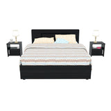 Combo Cama y Mesas de Noche Double Life Wengue 151x81.2cm para Cama Doble 140x190cm - CAMAS | Bylmo
