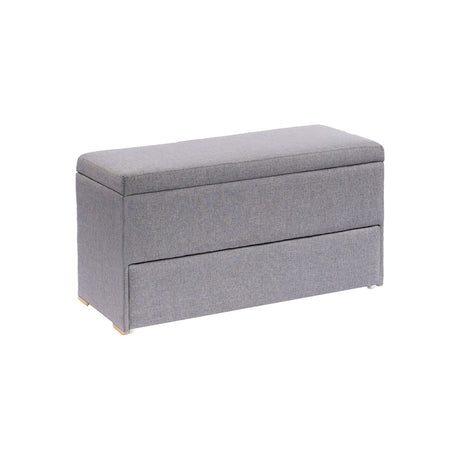 Banqueta Ibex Gris 100x46cm con Zapatero - Sofas y Poltronas | Bylmo
