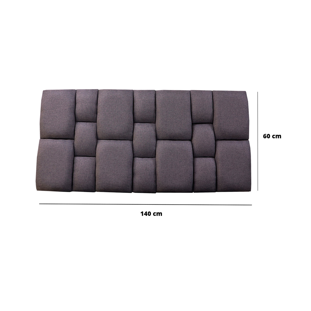 Cabecero Flotante Kramer Gris Oscuro 140x60cm Para Cama Doble - Cabeceros | Bylmo