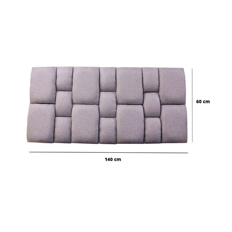 Cabecero Flotante Kramer Gris Claro 140x60cm Para Cama Doble - Cabeceros | Bylmo