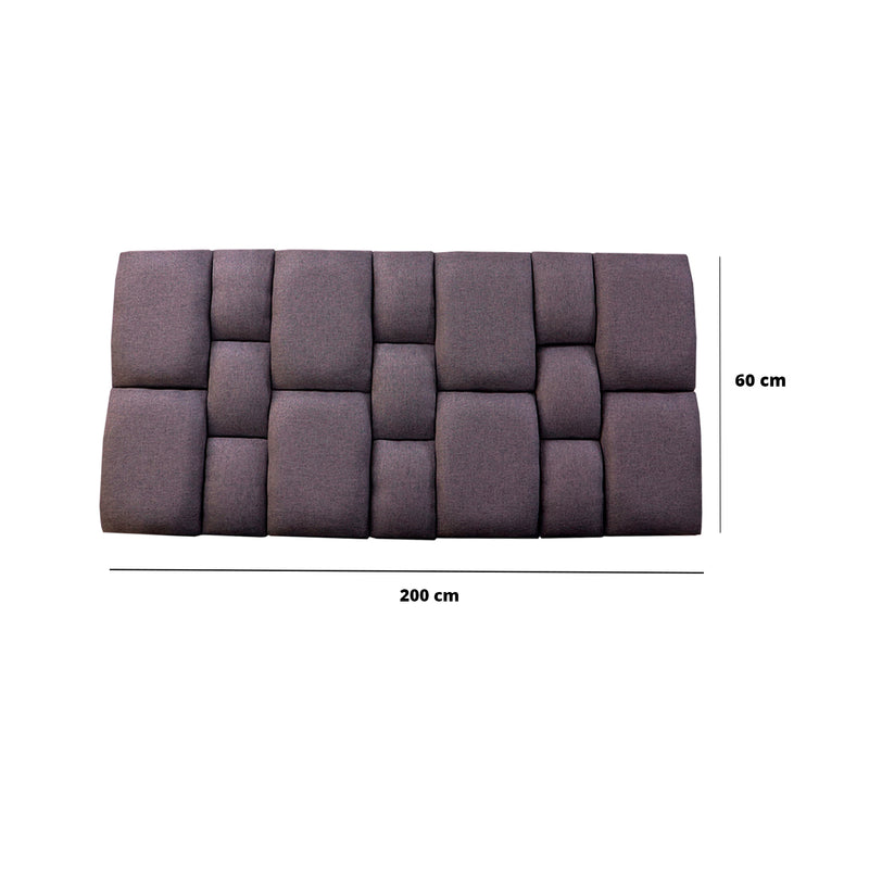 Cabecero Flotante Kramer Gris Oscuro 200x60cm Para Cama King