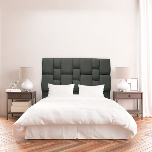 Cabecero De Piso Kramer Gris Oscuro 100x110cm Para Cama Sencilla