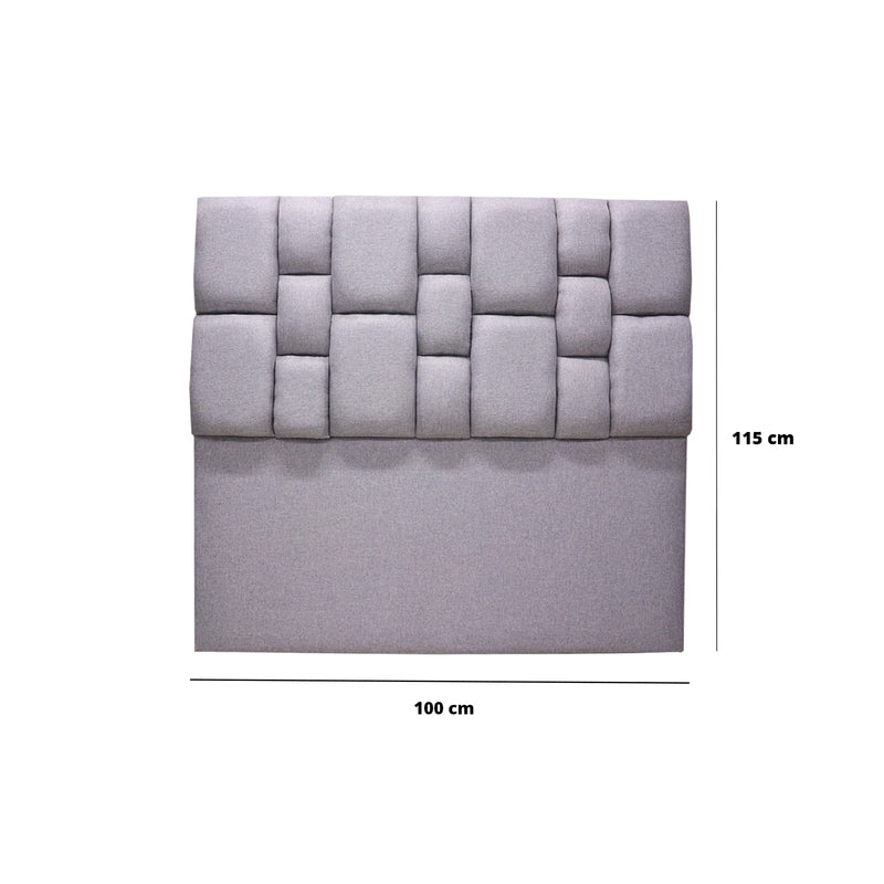 Cabecero De Piso Kramer Gris Claro 100x110cm Para Cama Sencilla