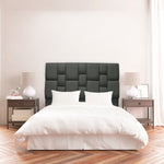 Cabecero De Piso Kramer Gris Oscuro 120x110cm Para Cama Semidoble