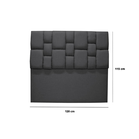 Cabecero de Piso Kramer Gris Oscuro 120x110cm Para Cama Semidoble - Cabeceros | Bylmo