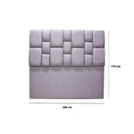 Cabecero De Piso Kramer Gris Claro 200x110cm Para Cama King