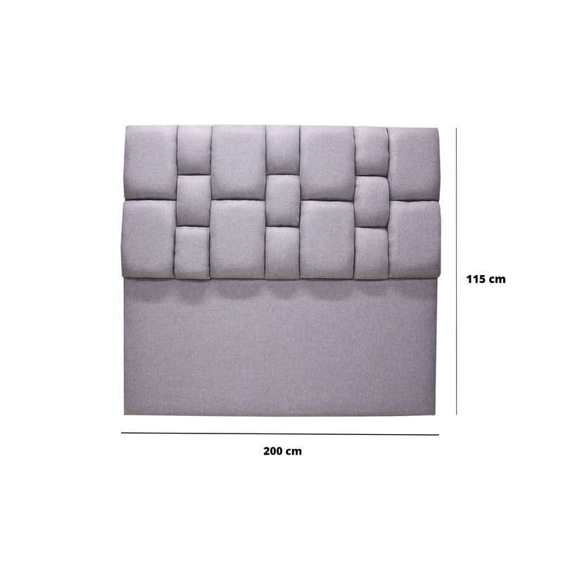 Cabecero De Piso Kramer Gris Claro 200x110cm Para Cama King