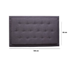 Cabecero Flotante Kaser Gris Oscuro 100x60cm Para Cama Sencilla