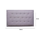 Cabecero Flotante Kaser Gris Claro 100x60cm Para Cama Sencilla