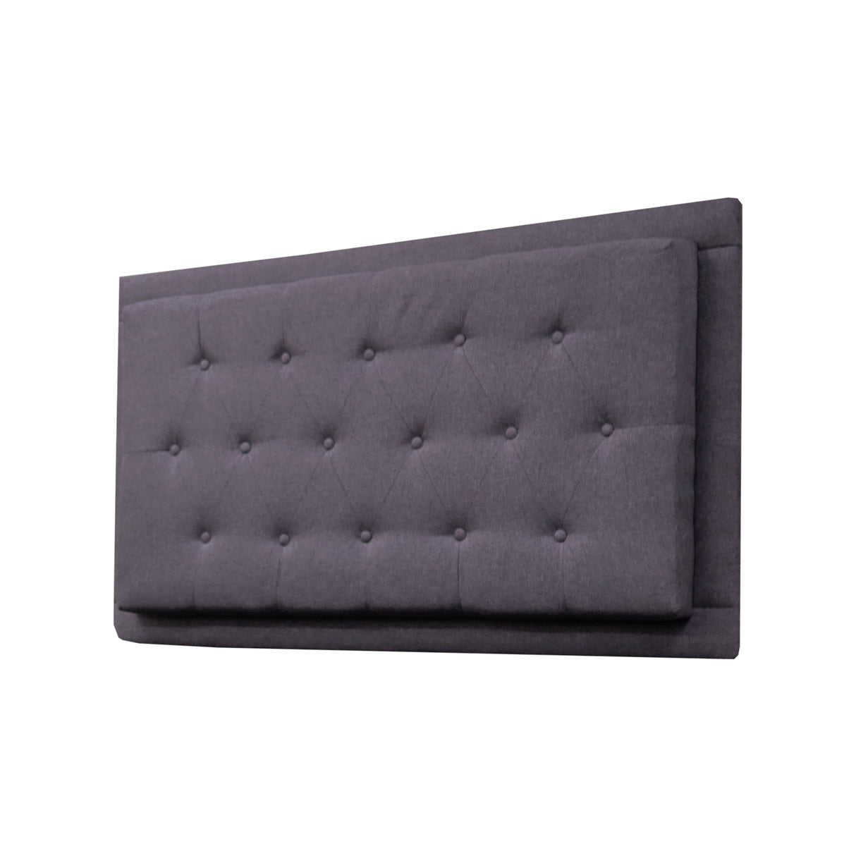Cabecero Flotante Kaser Gris Oscuro 140x60cm Para Cama Doble - Cabeceros | Bylmo
