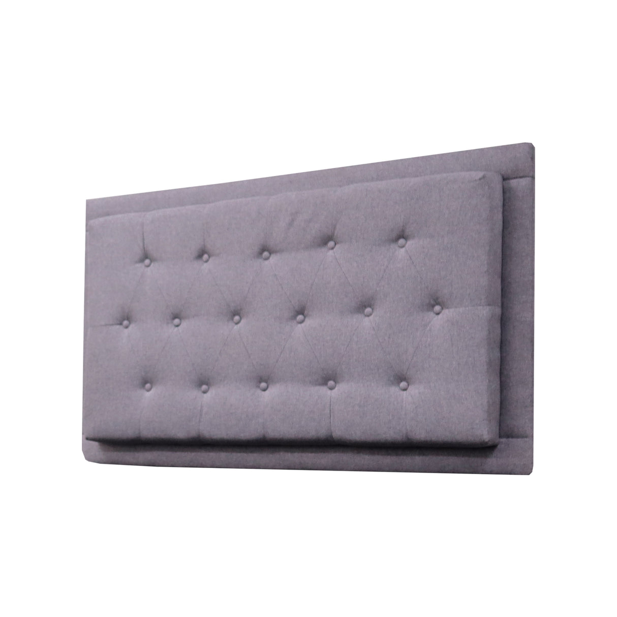 Cabecero Flotante Kaser Gris Claro 140x60cm Para Cama Doble - Cabeceros | Bylmo