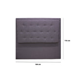 Cabecero de Piso Kaser Gris Oscuro 100x110cm Para Cama Sencilla - Cabeceros | Bylmo