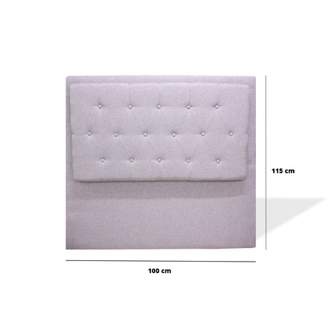 Cabecero de Piso Kaser Gris Claro 100x110cm Para Cama Sencilla - Cabeceros | Bylmo