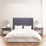 Cabecero de Piso Kaser Gris Oscuro 140x110cm Para Cama Doble - Cabeceros | Bylmo