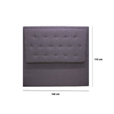 Cabecero de Piso Kaser Gris Oscuro 140x110cm Para Cama Doble - Cabeceros | Bylmo