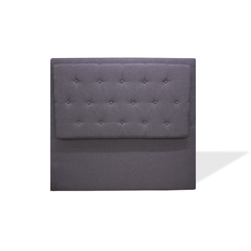 Cabecero De Piso Kaser Gris Oscuro 200x110cm Para Cama King