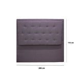 Cabecero de Piso Kaser Gris Oscuro 200x110cm Para Cama King - Cabeceros | Bylmo