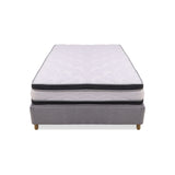Combo Base Cama y Colchón Blaser Gris Claro 140x190cm Doble - Camas | Bylmo