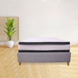 Combo Base Cama y Colchón Blaser Gris Claro 140x190cm Doble - Camas | Bylmo