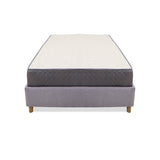 Combo Base Cama y Colchón Tanner Gris Claro 100x190cm Sencillo - Camas | Bylmo