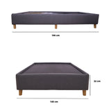 Base Cama Zehnder Gris Oscuro 140x190cm Doble - Camas | Bylmo