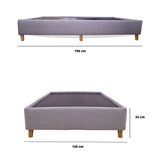 Base Cama Zehnder Gris Claro 140x190cm Doble - Camas | Bylmo