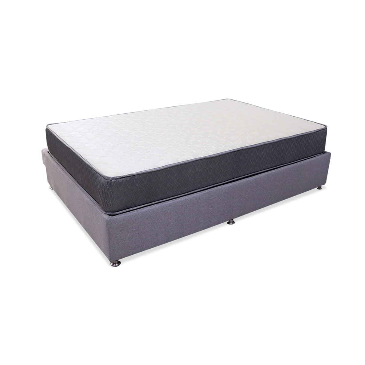 Combo Cama Tarima y Colchón Tanner Gris Claro 140x190cm Doble - Camas | Bylmo