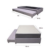 Combo Cama Tarima Y Colchón Tanner Gris Claro 140x190cm Doble