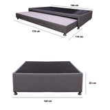 Cama Tarima Zehnder Gris Oscuro 120x190cm Semidoble - Camas | Bylmo