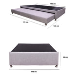 Cama Tarima Zehnder Gris Claro 140x190cm Doble - Camas | Bylmo