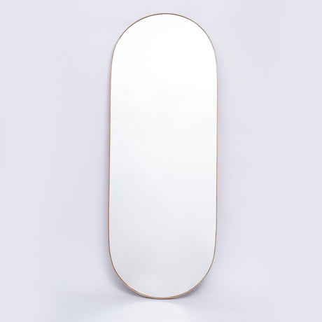Espejo de Pared Plata 80x180cm Ovalado con Marco Metalico - ESPEJOS DE PARED | Bylmo