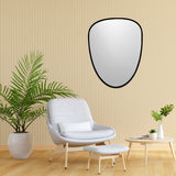 Espejo Niza Asimétrico Negro 70x90cm con Marco en Madera MDF - Espejos Decorativos | Bylmo